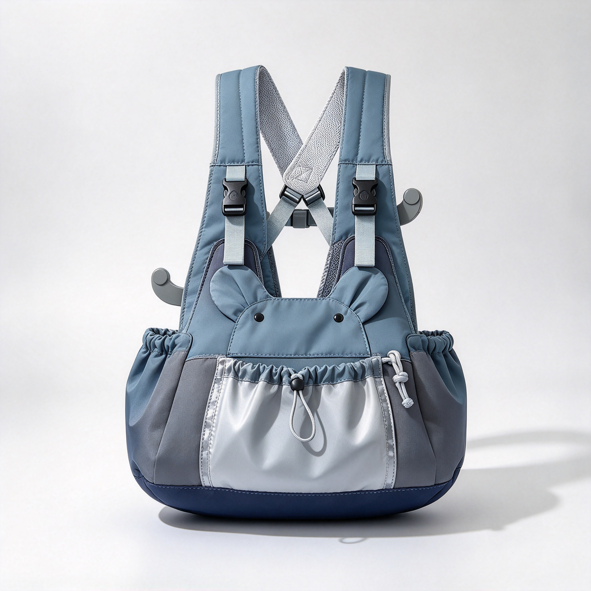 Bear Ear Pet Front Carrier Backpack PDF Sewing Pattern | A3 Printable DIY Travel Chest Bag for Cats & Small Dogs Up to 16.5 lbs