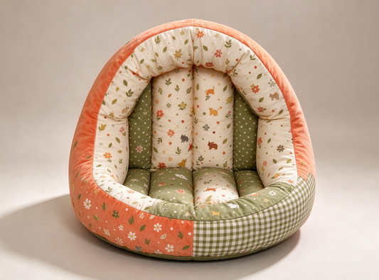 Shell Shape Pet Cave Bed PDF Sewing Pattern | A3 Printable Pattern for Cats & Dogs Up to 16.5 lbs, DIY Cozy Enclosed Pet Nest Template