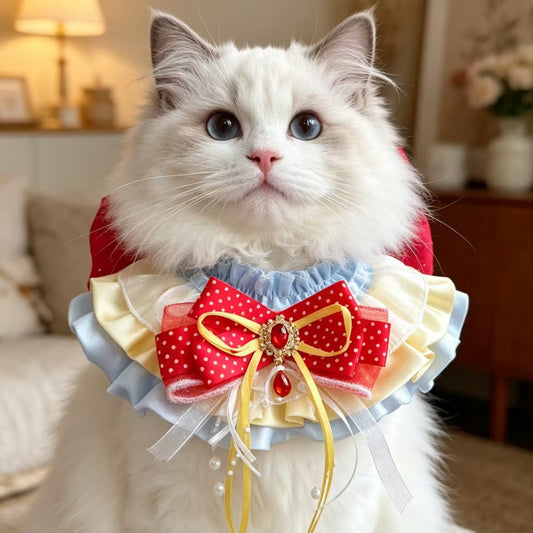 Cute Lace Stretch Pet Bib – Princess Neckerchief for Small Dogs & Cats