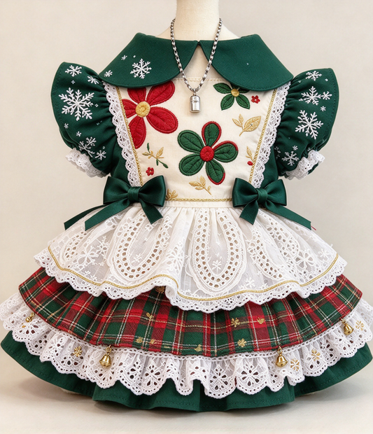 Pet Ruffled Maid Dress Sewing Pattern + Video Tutorial | 7 Sizes S-4XL | A3 Printable PDF for Dogs & Cats