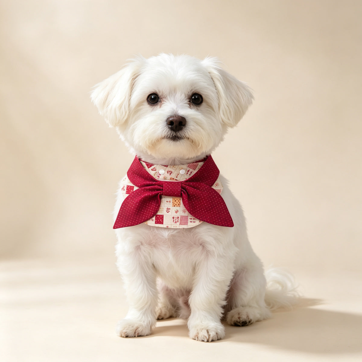 Pet Bandana Bib Sewing Pattern PDF – Adjustable Bow Tie Neck Cover for Dogs & Cats, 10 Sizes XXS to 5XL (Neck 15–56 cm), Step-by-Step Sewing Guide & Illustrated Tutorial, Digital Instant Download