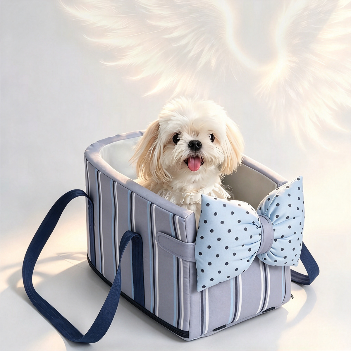Center Console Pet Car Seat PDF Sewing Pattern | A3 Printable DIY Bow Pet Carrier Nest for Cats & Small Dogs Up to 16.5 lbs