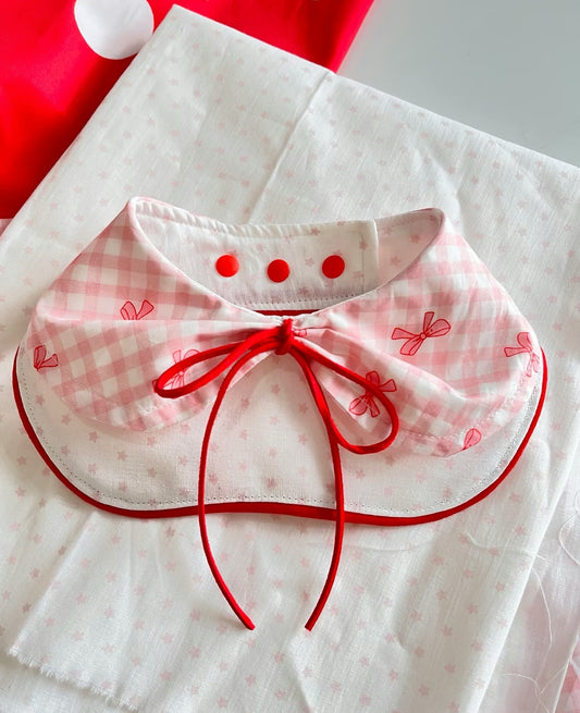 Sweet Double Bow Dog Bandana Pattern PDF | Ruffled Layered Pet Bib with Snap Straps | Instant Download