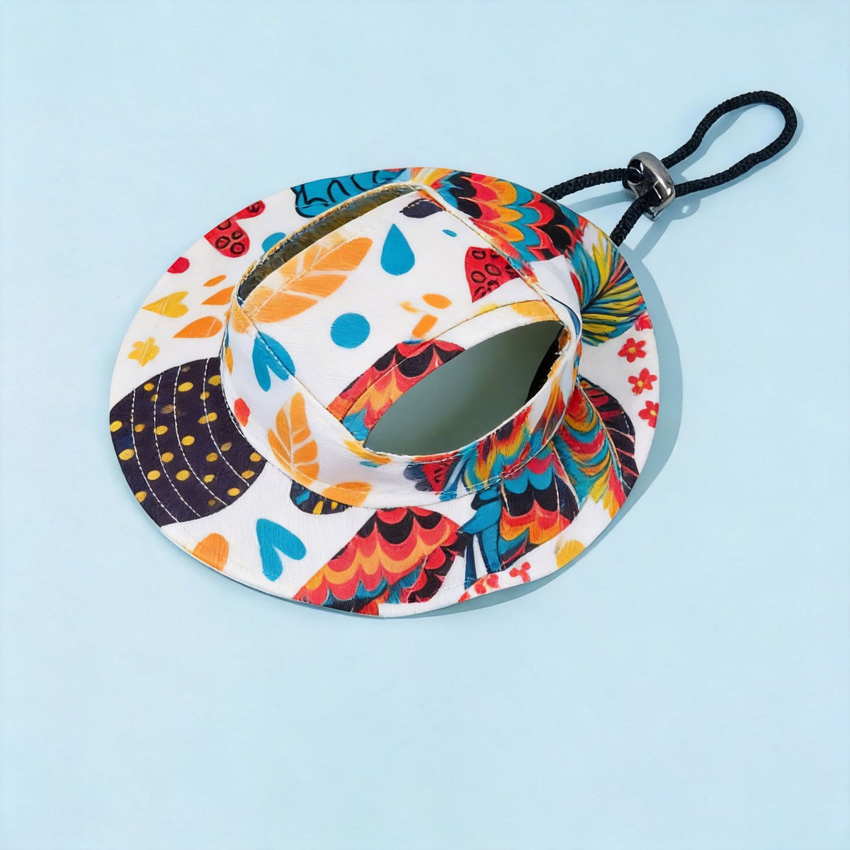 Pet Bucket Hat for Dogs & Cats — Breathable Summer Sun Hat with Adjustable Chin Strap, 3 Cute Styles (Garden, Duck & Soccer Print), Sizes S–L (Up to 50 lb)