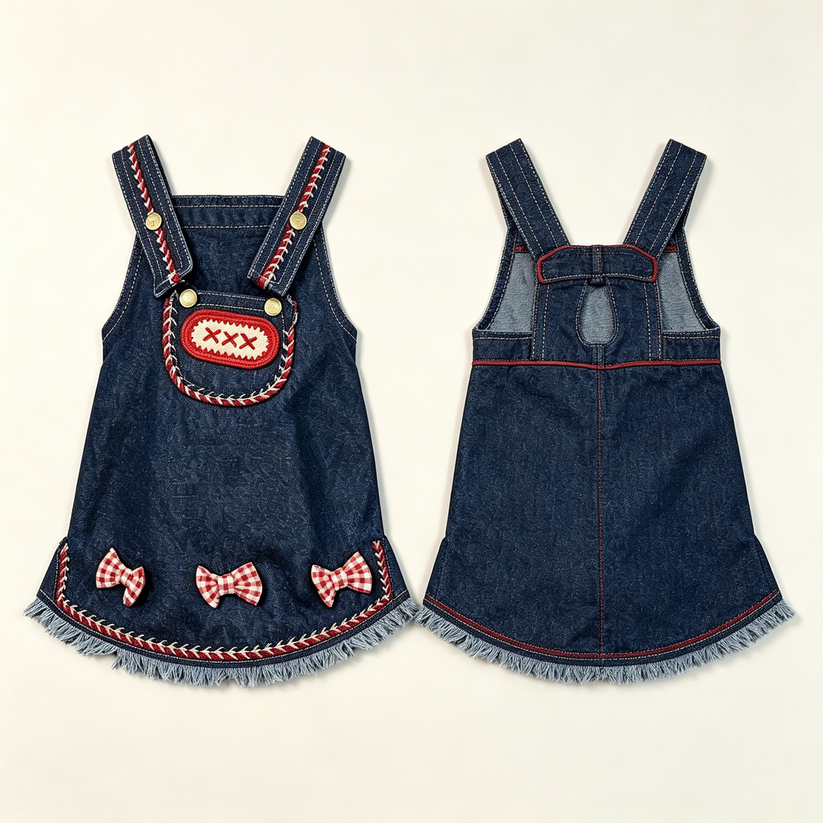 Denim Overall Dress Sewing Pattern with Step-by-Step Video Tutorial | A3 Printable | 7 Sizes (S-4XL) | Pet Cat & Dog Digital PDF