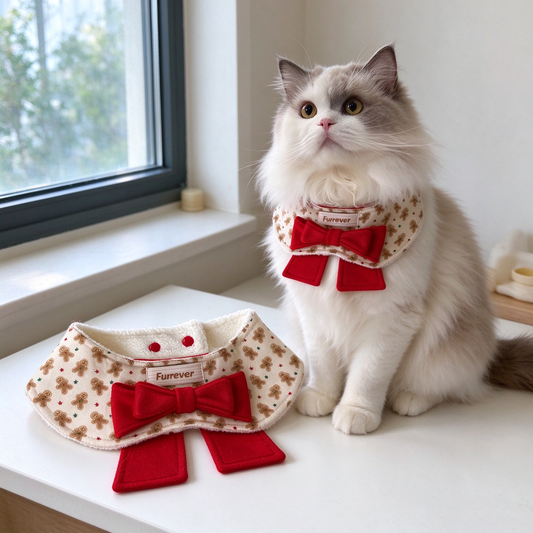 Pet Bow Tie Cape Bib Sewing Pattern PDF with Sewing Tutorial | Dog & Cat Bandana Collar Sewing Template, XS to 5XL Multi Sizes, Instant Download Printable Sewing Pattern