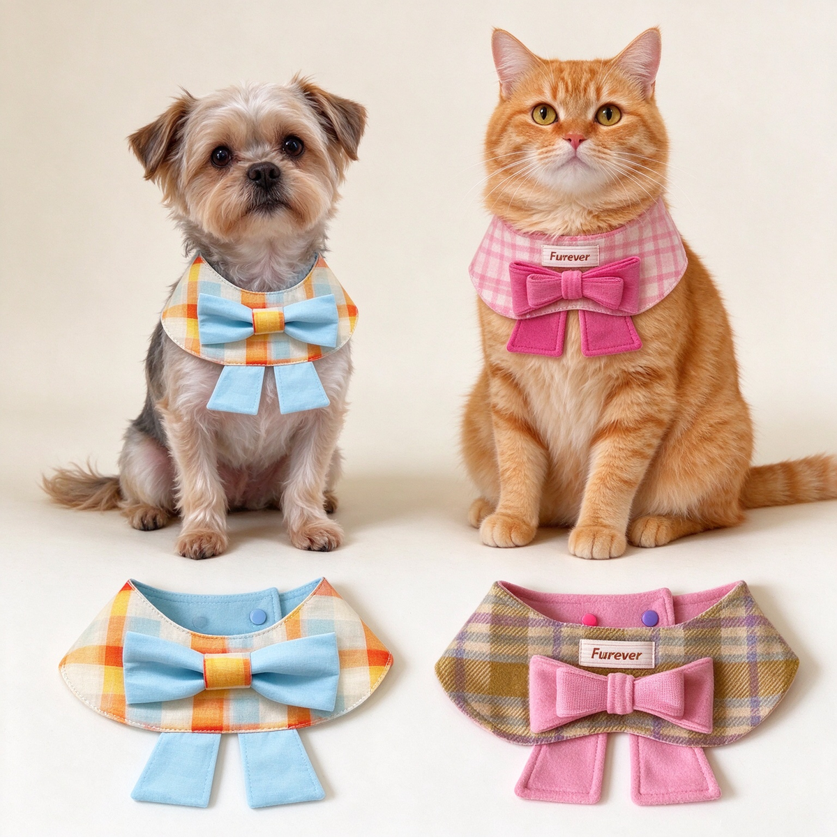 Pet Bow Tie Cape Bib Sewing Pattern PDF with Sewing Tutorial | Dog & Cat Bandana Collar Sewing Template, XS to 5XL Multi Sizes, Instant Download Printable Sewing Pattern