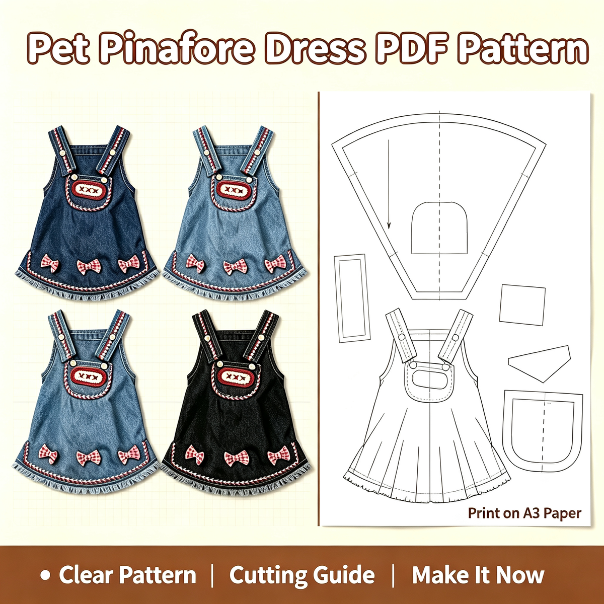 47 Pet Clothes Sewing Patterns Bundle | A3 Printable PDF | Dog & Cat Apparel Collection with Step-by-Step Video Tutorials | Lifetime Free Updates | Instant Digital Download