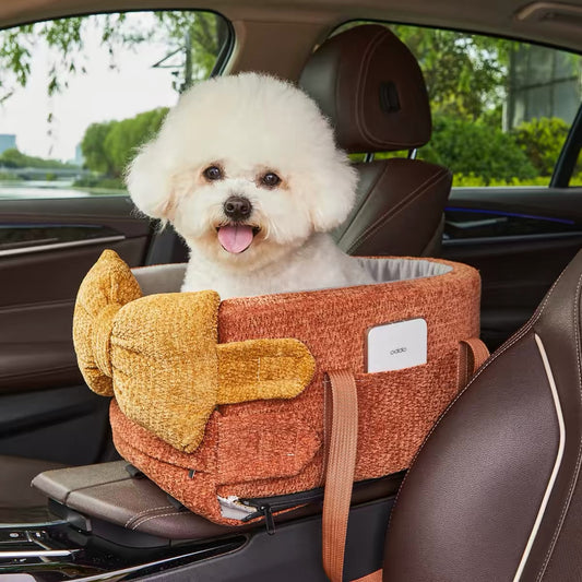 Center Console Pet Car Seat PDF Sewing Pattern | A3 Printable DIY Bow Pet Carrier Nest for Cats & Small Dogs Up to 16.5 lbs