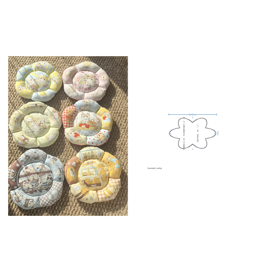 Sewing Tutorial + Petal Pet Bed Pattern (S–L) — Beginner-Friendly Flower Dog & Cat Bed PDF, Instant Download