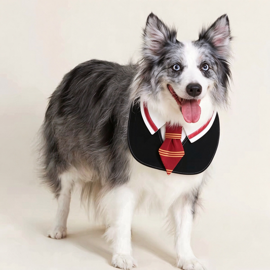 College Style Pet Collar Bib PDF Sewing Pattern | A4 Printable | 14 Sizes (XXS-9XL) | Step-by-Step Sewing Tutorial Included | Dog & Cat Neck Tie Bib Pattern