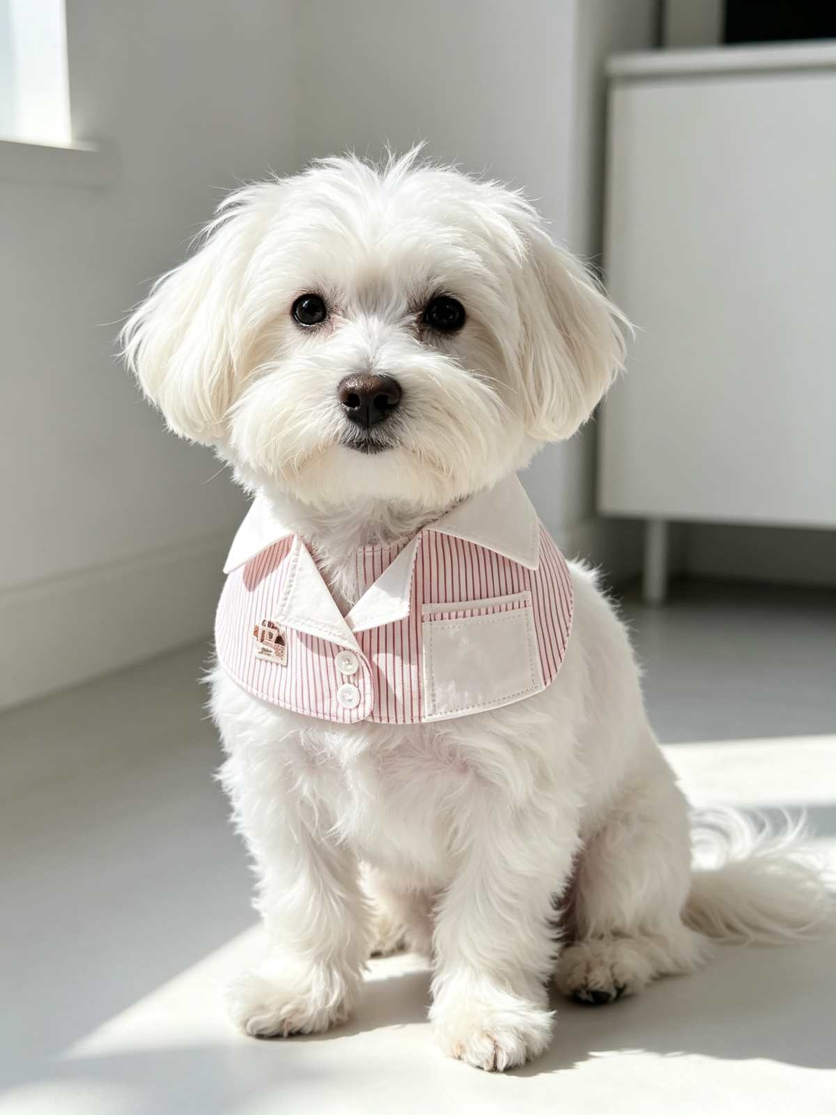 Dog Cat Shirt Collar Bandana Sewing Pattern | PDF Digital Download | Sizes S–L | Pet Shirt Bib Pattern