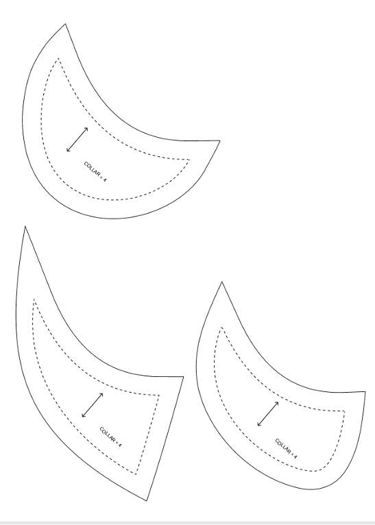 Peter Pan Collar Dog Bandana Sewing Pattern PDF | Ruffled Pet Bib Collar | Sizes S–L | Printable Cat Dog Template，Three printable versions