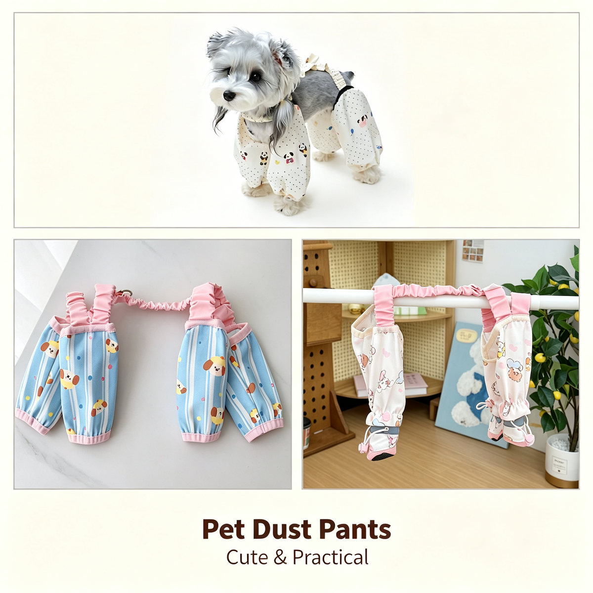 Pet Dust Pants Sewing Pattern with Step-by-Step Tutorial | A3 Printable PDF | Sizes S-4XL | Dog Cat Leg Protector Overalls