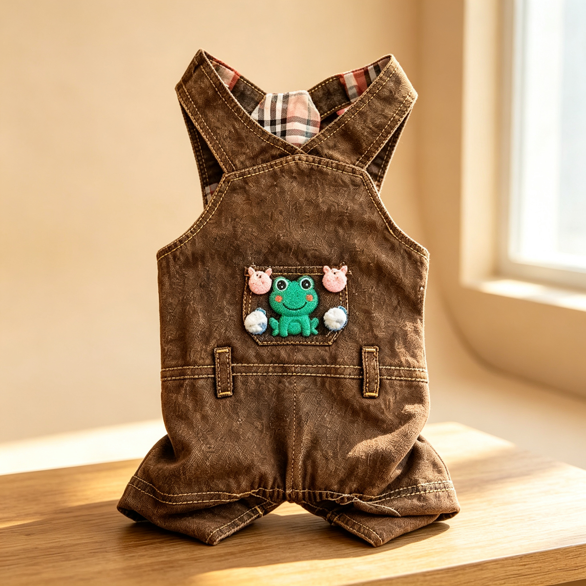 Pet Denim Overalls Sewing Pattern with Video Tutorial | A3 Printable PDF | 7 Sizes S-4XL | Dog Cat Cross-Back Jumpsuit