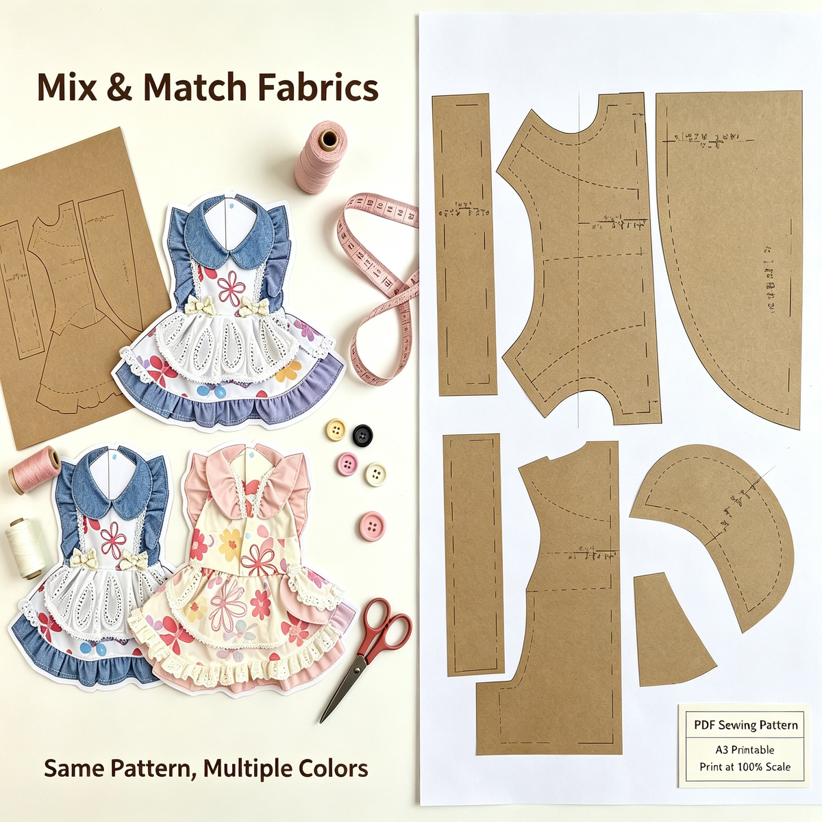 47 Pet Clothes Sewing Patterns Bundle | A3 Printable PDF | Dog & Cat Apparel Collection with Step-by-Step Video Tutorials | Lifetime Free Updates | Instant Digital Download