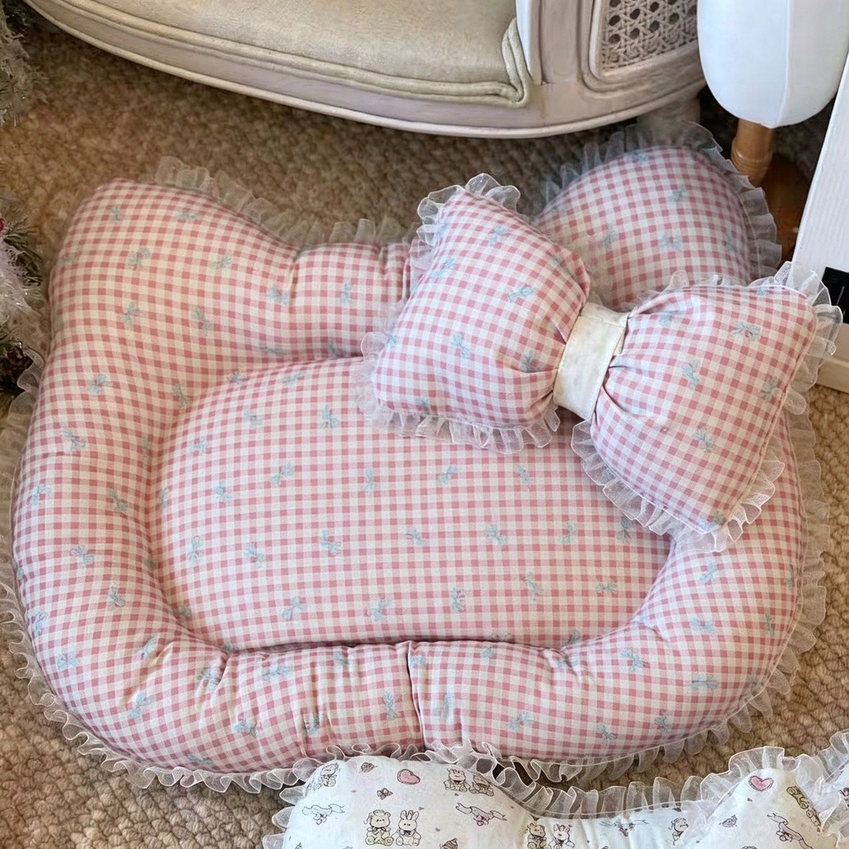 Cat & Dog Pet Bed Sewing Pattern PDF | A3 Printable Pattern for Pets Up to 16.5 lbs, Cute Bow Pet Nest DIY Sewing Template