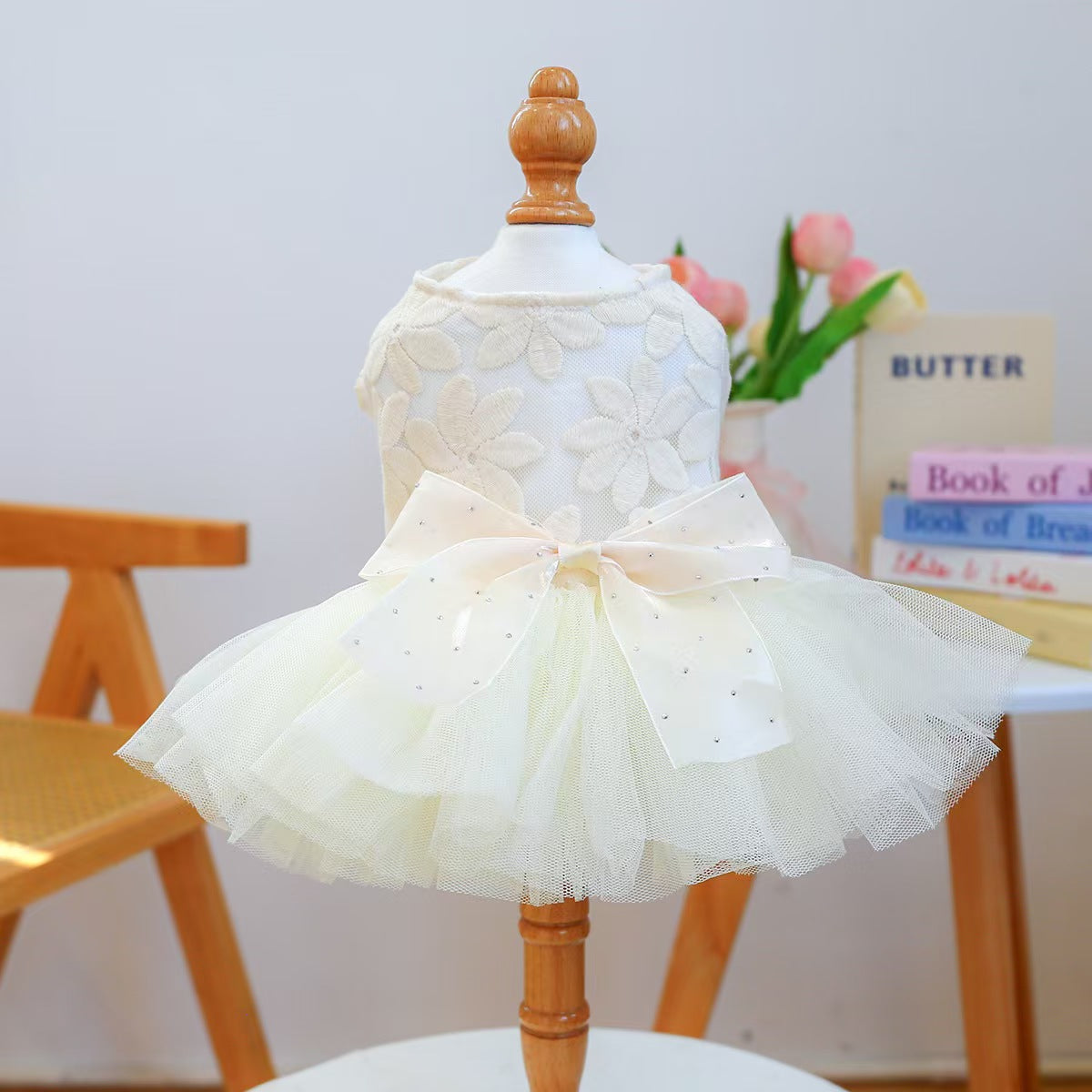 Tulle Tutu Pet Dress for Small Dogs & Cats – Princess Lace Ball Gown Puppy Outfit