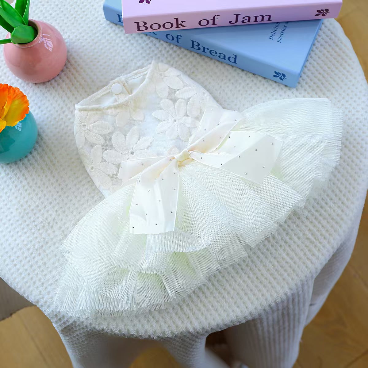Tulle Tutu Pet Dress for Small Dogs & Cats – Princess Lace Ball Gown Puppy Outfit