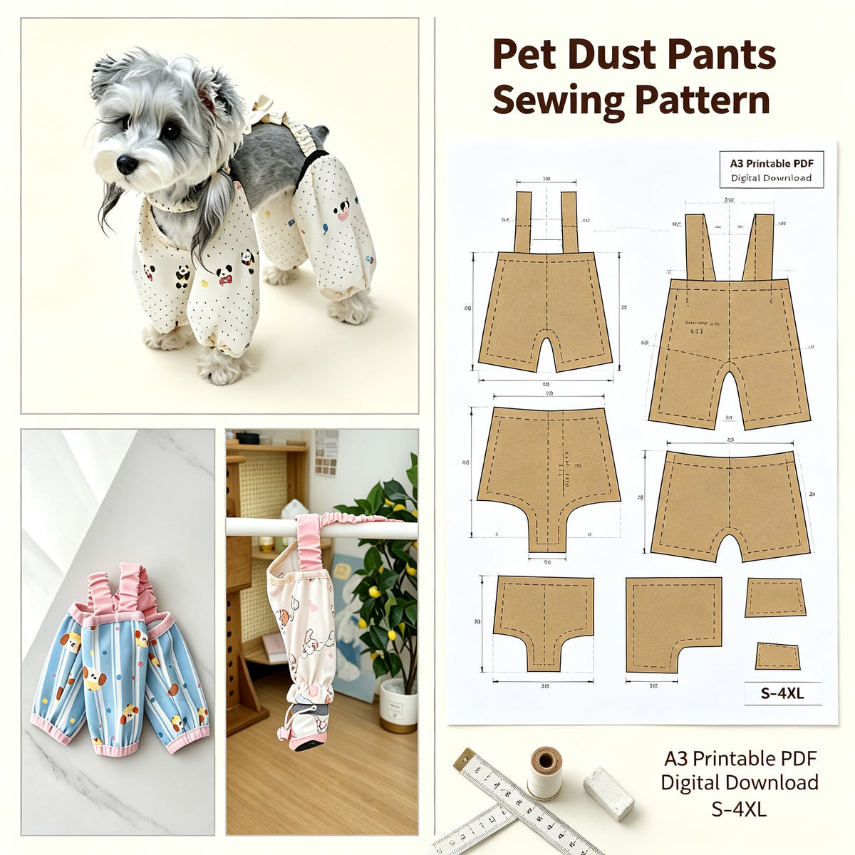 47 Pet Clothes Sewing Patterns Bundle | A3 Printable PDF | Dog & Cat Apparel Collection with Step-by-Step Video Tutorials | Lifetime Free Updates | Instant Digital Download