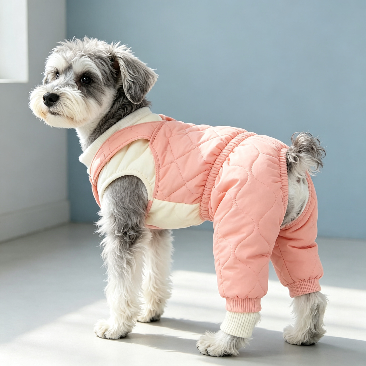 Pet Quilted Padded Overalls Sewing Pattern with Video Tutorial | A3 Printable PDF | 7 Sizes S-4XL | Dog Cat Winter Sling Jumpsuit