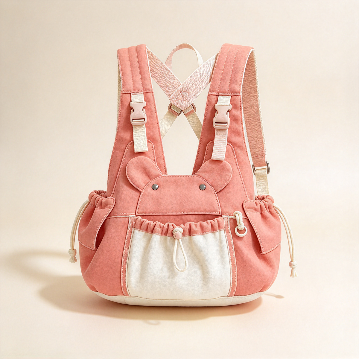 Bear Ear Pet Front Carrier Backpack PDF Sewing Pattern | A3 Printable DIY Travel Chest Bag for Cats & Small Dogs Up to 16.5 lbs