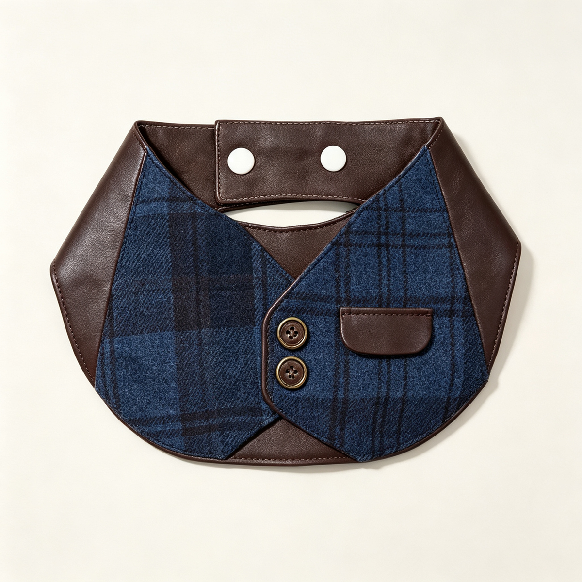 Gentleman Tweed Vest Pet Bib Sewing Pattern PDF | Dog Bandana & Cat Scarf Digital Download | XXS–5XL Sizes | Print at Home