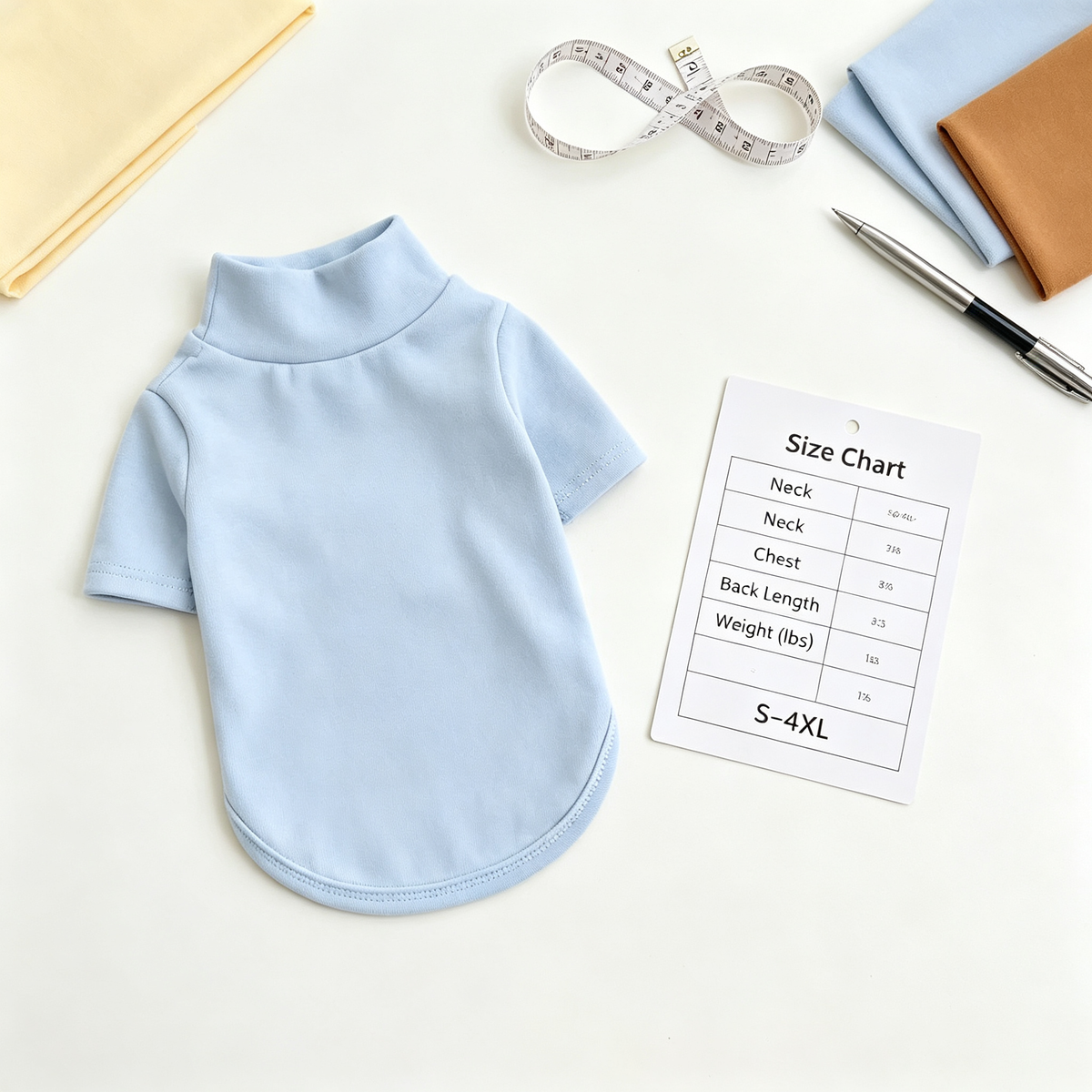 Pet Turtleneck Base Shirt Sewing Pattern with Video Tutorial | A3 Printable PDF | 7 Sizes S-4XL | Dog Cat Thermal Top Undershirt .