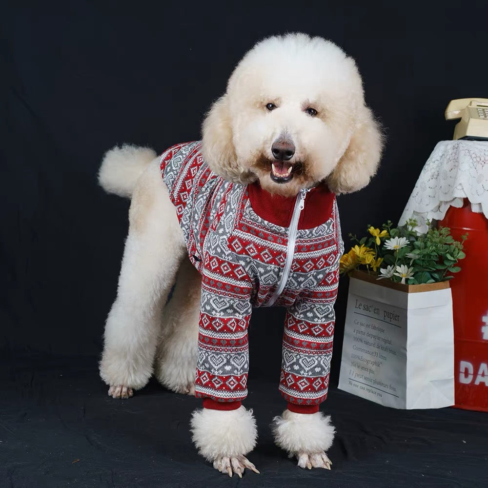 Pet Zip Jacket & Matching Bib PDF Sewing Pattern for Dogs & Cats | 7 Sizes S-4XL, Inch & Pound Size Chart, A3 Printable, Step-by-Step Sewing Tutorial, Fleece Pet Coat Template