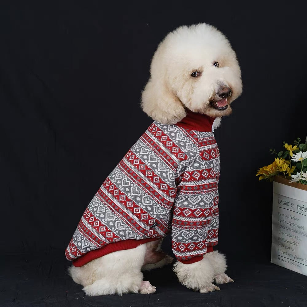 Pet Zip Jacket & Matching Bib PDF Sewing Pattern for Dogs & Cats | 7 Sizes S-4XL, Inch & Pound Size Chart, A3 Printable, Step-by-Step Sewing Tutorial, Fleece Pet Coat Template