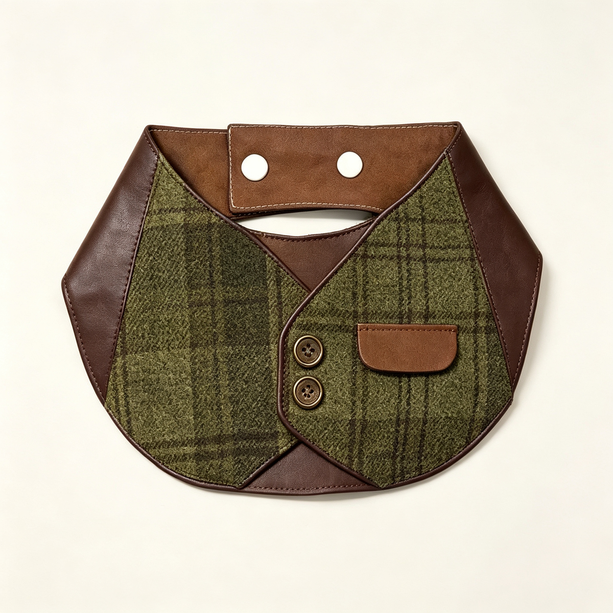 Gentleman Tweed Vest Pet Bib Sewing Pattern PDF | Dog Bandana & Cat Scarf Digital Download | XXS–5XL Sizes | Print at Home