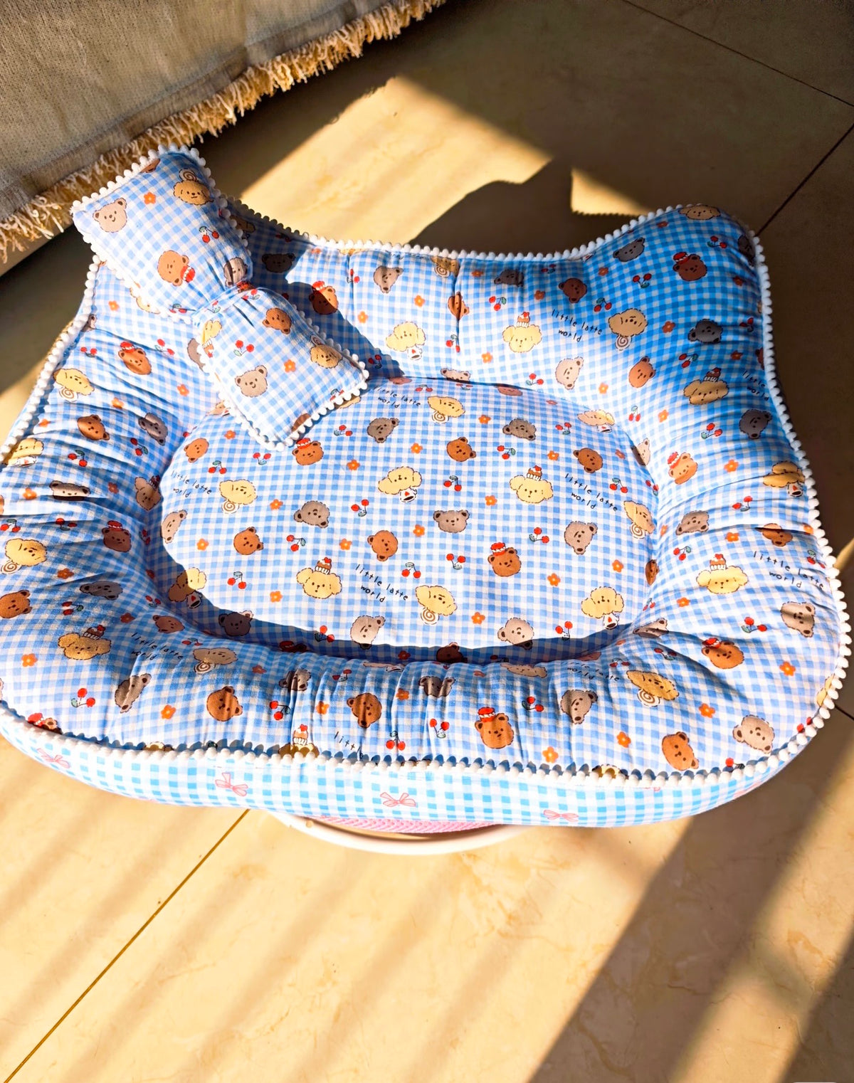 Cat & Dog Pet Bed Sewing Pattern PDF | A3 Printable Pattern for Pets Up to 16.5 lbs, Cute Bow Pet Nest DIY Sewing Template