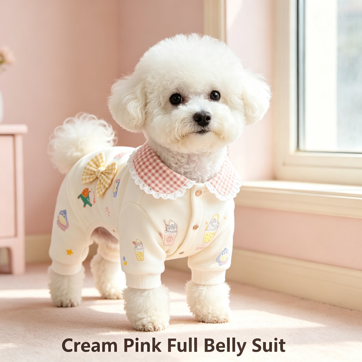 Pet Four-Leg Full Belly Jumpsuit Sewing Pattern with Video Tutorial | A3 Printable | 7 Sizes (S-4XL) | Dog Cat Onesies Digital PDF