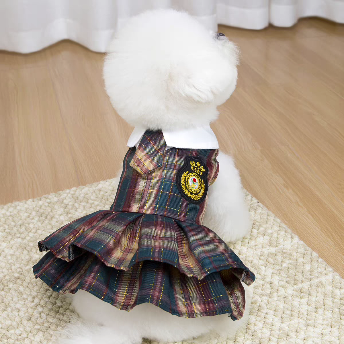 Pet Japanese Preppy School Pleated Dress Sewing Pattern | 13 Sizes XS-9XL, A4 Printable PDF + PLT File, Step-by-Step Sewing Tutorial