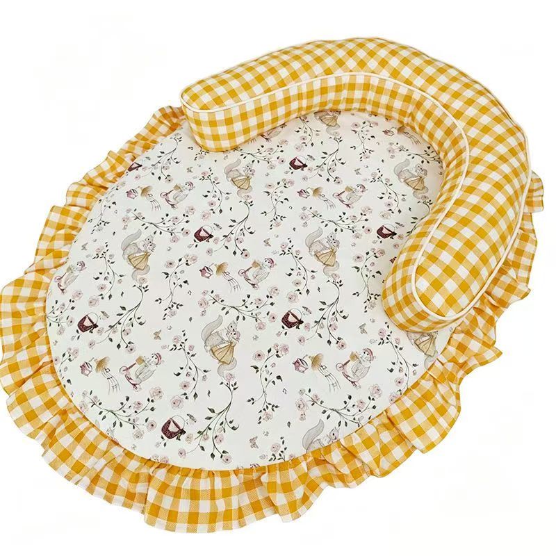 Oval U-Shaped Ruffle Pet Mat PDF Sewing Pattern | A3 Printable DIY Cushion Nest for Cats & Small Dogs Up to 16.5 lbs