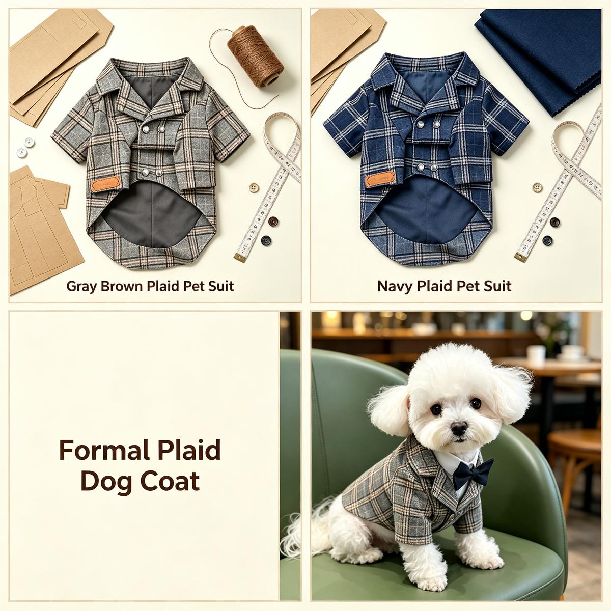 Pet Tuxedo Blazer Sewing Pattern + Video Tutorial | 7 Sizes S-4XL | A3 Printable PDF for Dogs & Cats