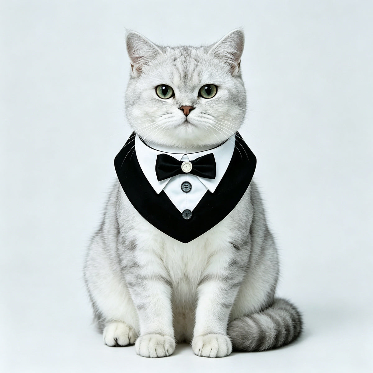 Pet Tuxedo Bib Sewing Pattern PDF – Bow Tie Collar Neck Cover for Cats & Dogs, 10 Sizes XS–6XL, A4 Digital Download