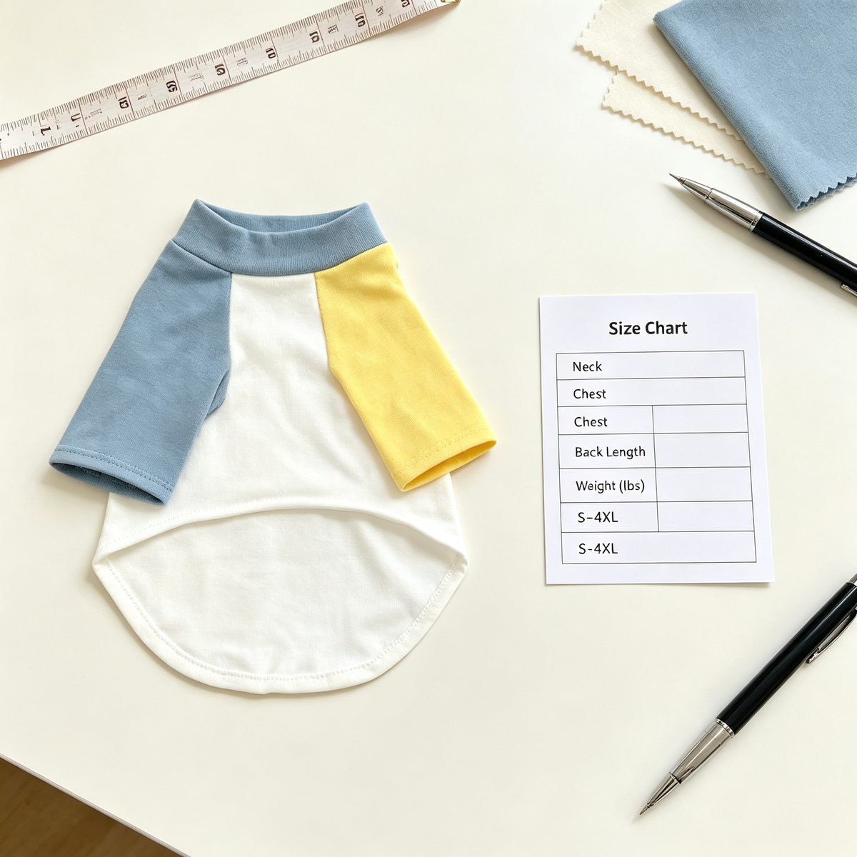 Pet Raglan T-Shirt Sewing Pattern with Video Tutorial | A3 Printable PDF | 7 Sizes S-4XL | Dog Cat Short Sleeve Casual Top