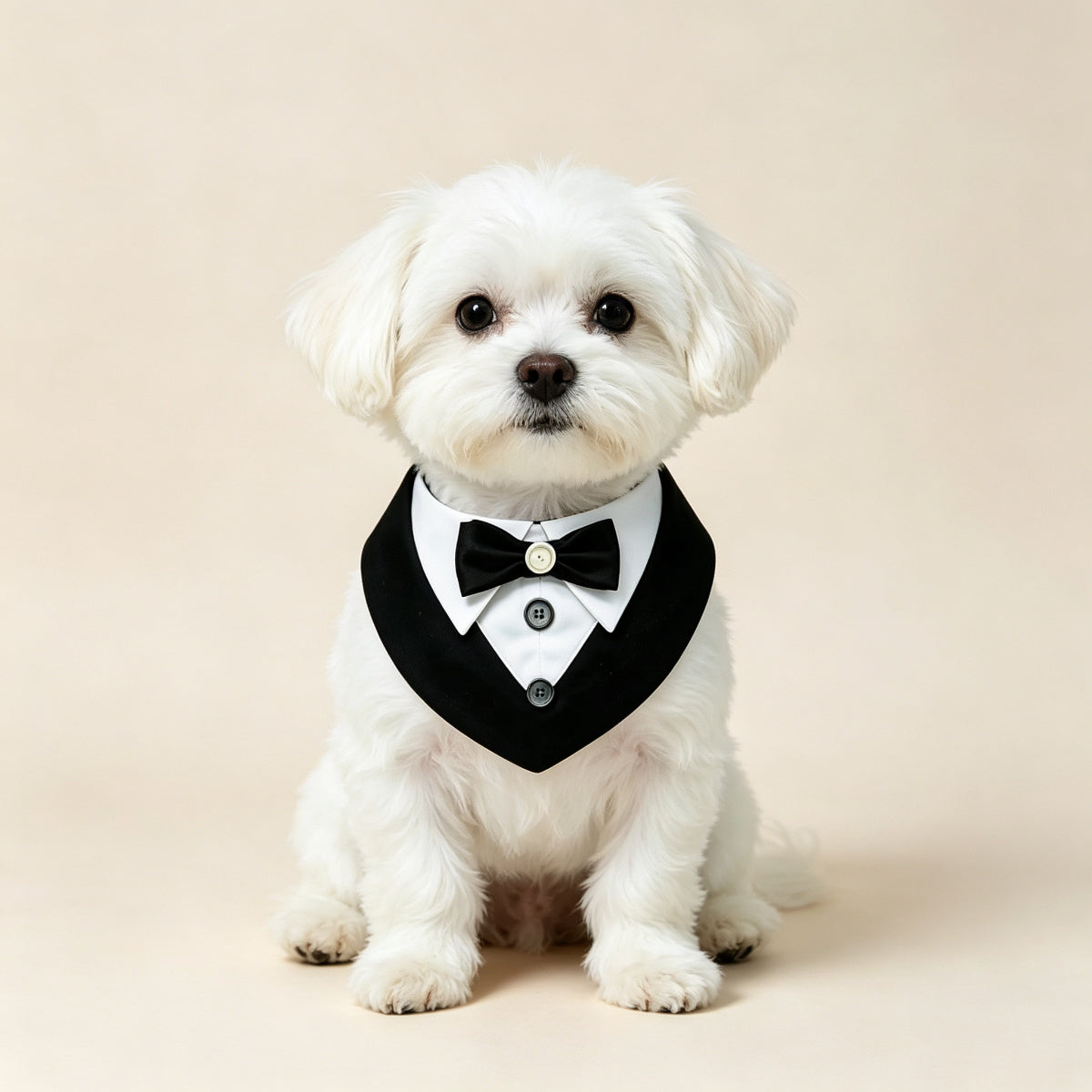 Pet Tuxedo Bib Sewing Pattern PDF – Bow Tie Collar Neck Cover for Cats & Dogs, 10 Sizes XS–6XL, A4 Digital Download