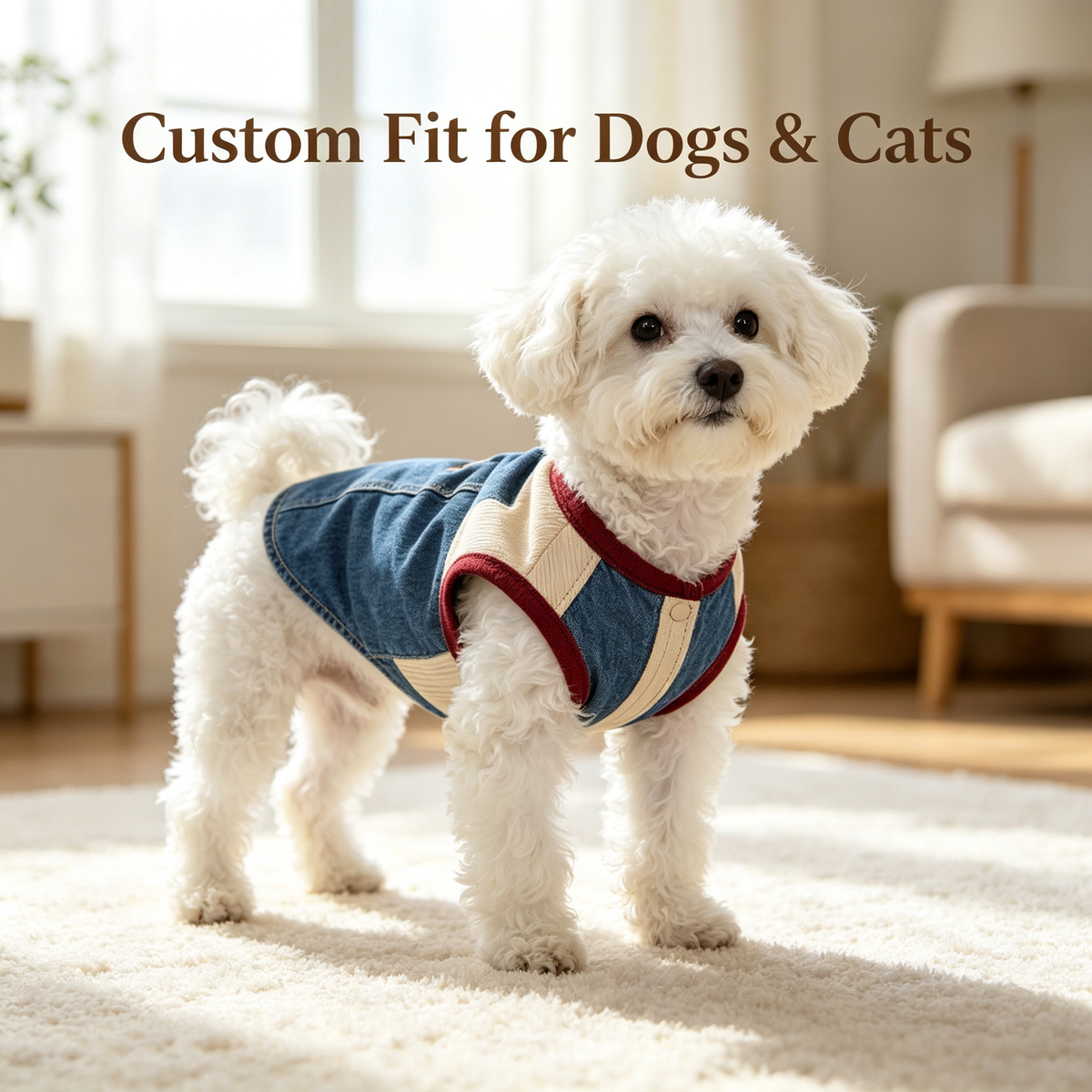 DIY Pet Jumpsuit Vest Sewing Pattern & Full Video Tutorial | 7 Sizes S to 4XL | A3 Format Instant Download