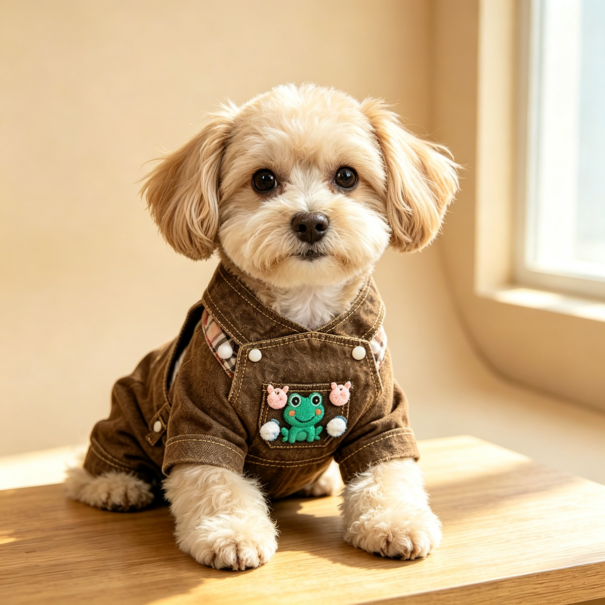 Pet Denim Overalls Sewing Pattern with Video Tutorial | A3 Printable PDF | 7 Sizes S-4XL | Dog Cat Cross-Back Jumpsuit