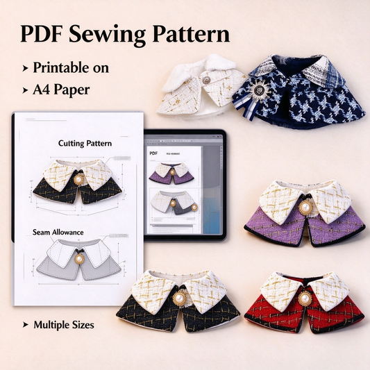Pet Cape Bandana Collar Shawl Sewing Pattern | XXS-9XL 14 Sizes | A4 Printable | Sewing Tutorial Included
