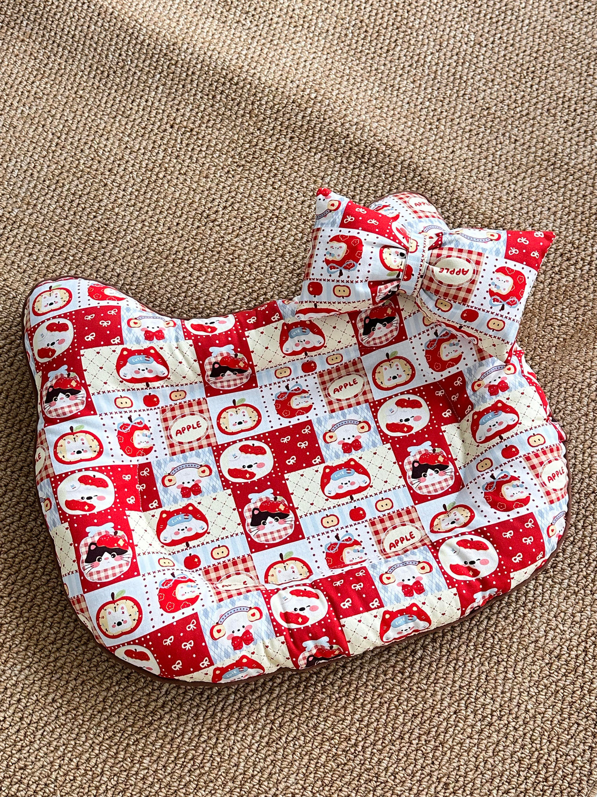 Cat & Dog Pet Bed Sewing Pattern PDF | A3 Printable Pattern for Pets Up to 16.5 lbs, Cute Bow Pet Nest DIY Sewing Template