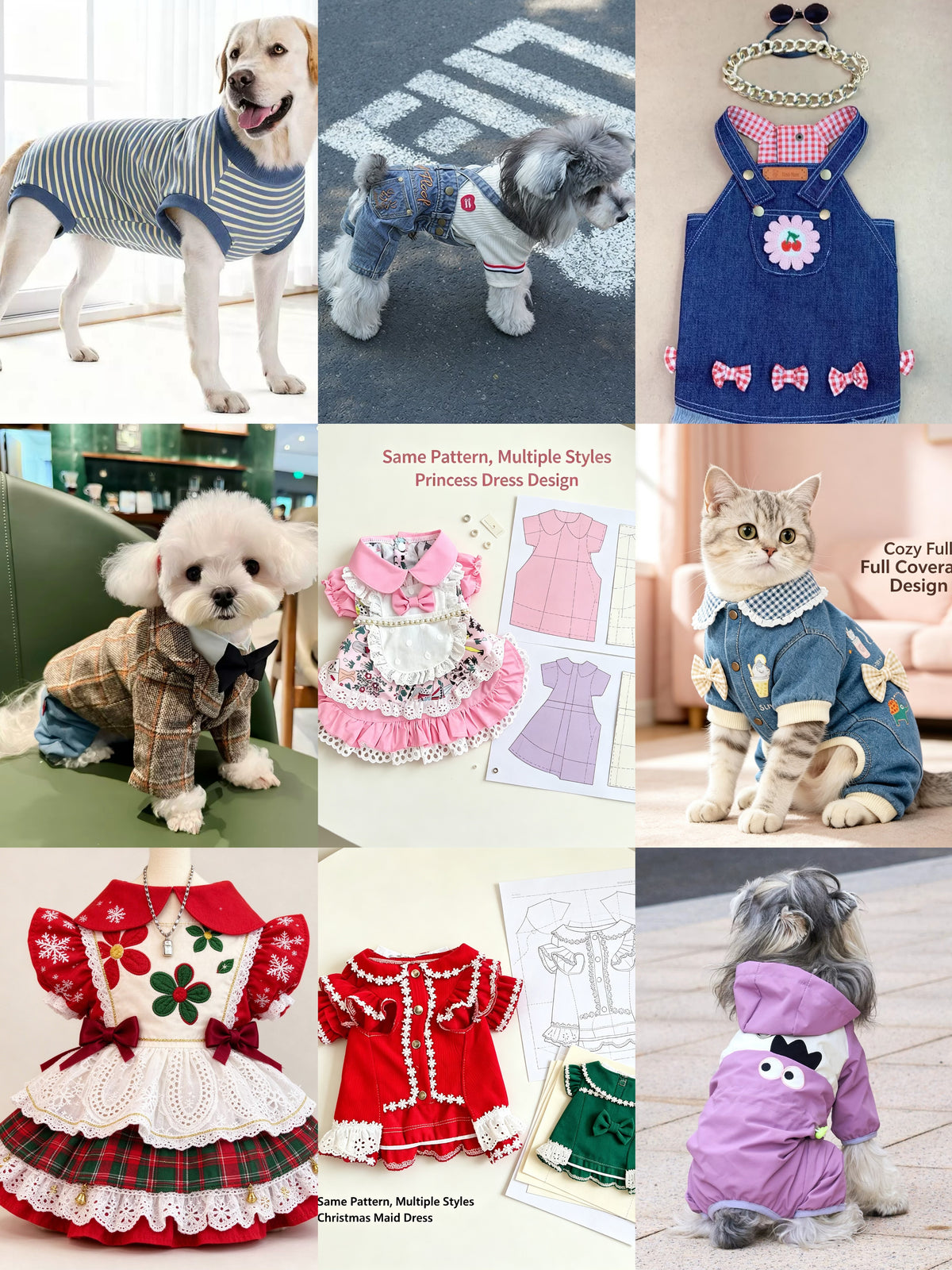 47 Pet Clothes Sewing Patterns Bundle | A3 Printable PDF | Dog & Cat Apparel Collection with Step-by-Step Video Tutorials | Lifetime Free Updates | Instant Digital Download
