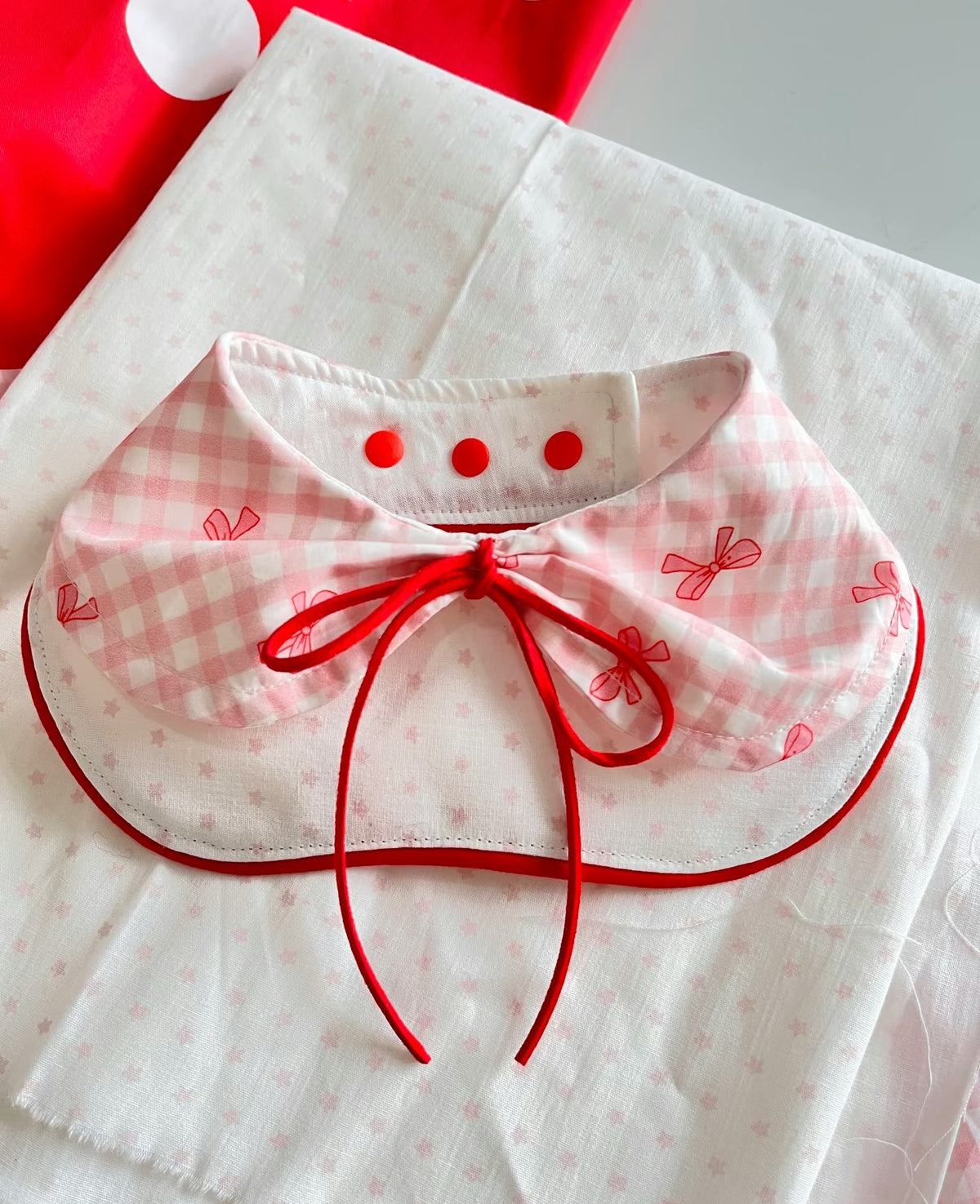 Sweet Double Bow Dog Bandana Pattern PDF | Ruffled Layered Pet Bib with Snap Straps | Instant Download