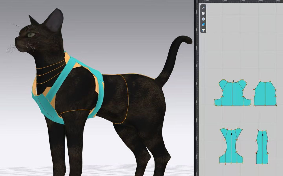 Pet Harness Sewing Pattern PDF — 9 Sizes (XS–5XL) | Instant Digital Download with Step-by-Step Tutorial for Cats & Dogs