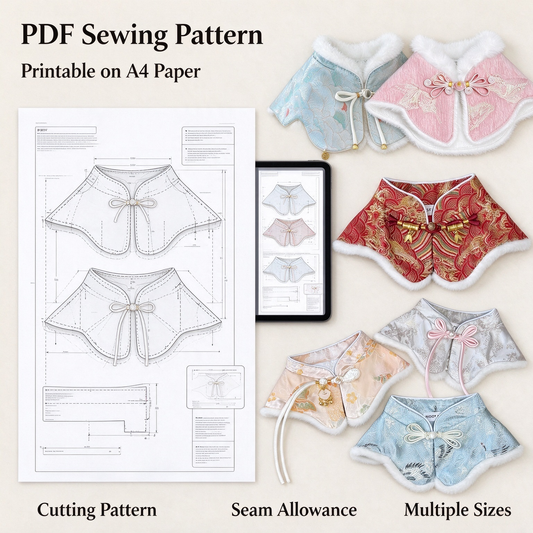 Style Pet Cape Bandana PDF Sewing Pattern, XXS-9XL 14 Sizes, A4 Printable, Step-by-Step Sewing Tutorial