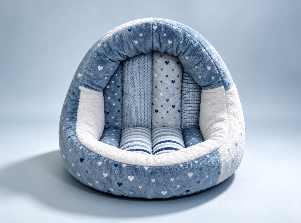 Shell Shape Pet Cave Bed PDF Sewing Pattern | A3 Printable Pattern for Cats & Dogs Up to 16.5 lbs, DIY Cozy Enclosed Pet Nest Template