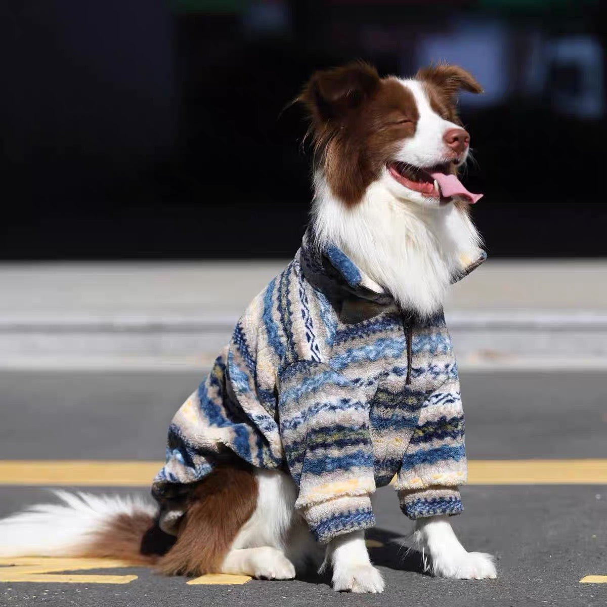 Pet Zip Jacket & Matching Bib PDF Sewing Pattern for Dogs & Cats | 7 Sizes S-4XL, Inch & Pound Size Chart, A3 Printable, Step-by-Step Sewing Tutorial, Fleece Pet Coat Template
