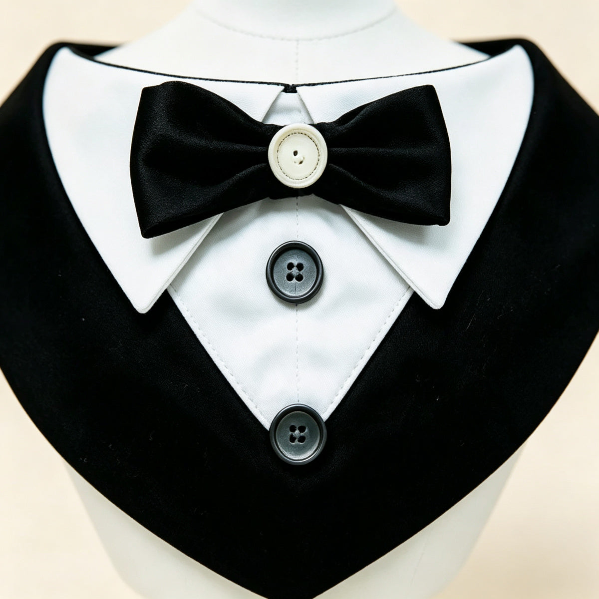 Pet Tuxedo Bib Sewing Pattern PDF – Bow Tie Collar Neck Cover for Cats & Dogs, 10 Sizes XS–6XL, A4 Digital Download